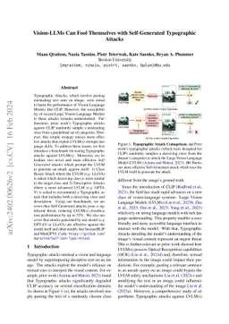 Vision-LLMs Can Fool Themselves with Self-Generated Typographic Attacks