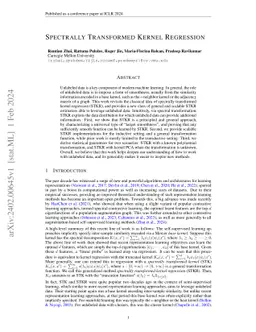 Spectrally Transformed Kernel Regression