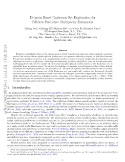 Dropout-Based Rashomon Set Exploration for Efficient Predictive
  Multiplicity Estimation