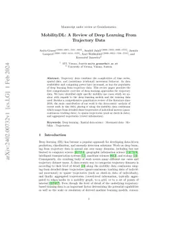 MobilityDL: A Review of Deep Learning From Trajectory Data