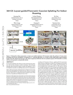 360-GS: Layout-guided Panoramic Gaussian Splatting For Indoor Roaming