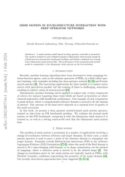 Mesh motion in fluid-structure interaction with deep operator networks