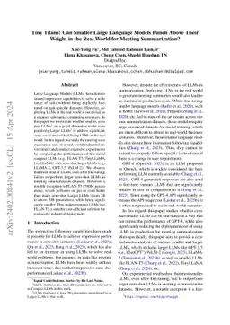Tiny Titans: Can Smaller Large Language Models Punch Above Their Weight
  in the Real World for Meeting Summarization?