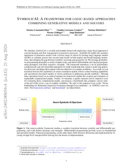 SymbolicAI: A framework for logic-based approaches combining generative
  models and solvers