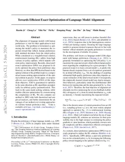 Towards Efficient Exact Optimization of Language Model Alignment
