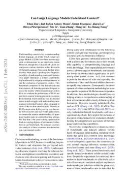 Can Large Language Models Understand Context?