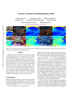 Geometry Transfer for Stylizing Radiance Fields