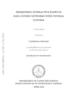 Prioritising Interactive Flows in Data Center Networks With Central
  Control