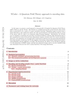NCoder -- A Quantum Field Theory approach to encoding data