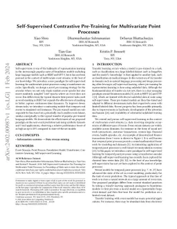 Self-Supervised Contrastive Pre-Training for Multivariate Point
  Processes