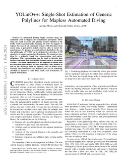 YOLinO++: Single-Shot Estimation of Generic Polylines for Mapless
  Automated Diving