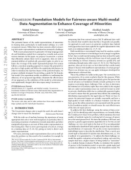 Chameleon: Foundation Models for Fairness-aware Multi-modal Data
  Augmentation to Enhance Coverage of Minorities