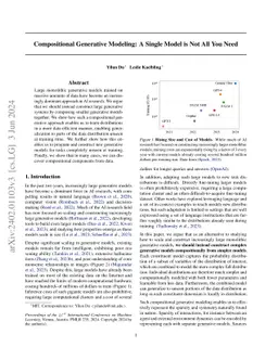Compositional Generative Modeling: A Single Model is Not All You Need