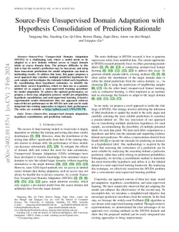 Source-Free Unsupervised Domain Adaptation with Hypothesis Consolidation
  of Prediction Rationale