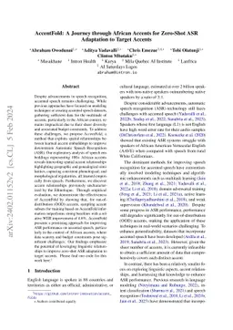 AccentFold: A Journey through African Accents for Zero-Shot ASR
  Adaptation to Target Accents