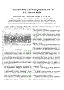 Truncated Non-Uniform Quantization for Distributed SGD