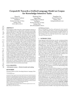 CorpusLM: Towards a Unified Language Model on Corpus for
  Knowledge-Intensive Tasks