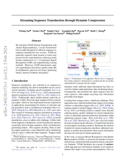 Streaming Sequence Transduction through Dynamic Compression