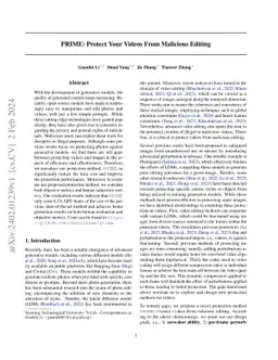 PRIME: Protect Your Videos From Malicious Editing