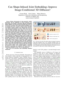 Can Shape-Infused Joint Embeddings Improve Image-Conditioned 3D
  Diffusion?
