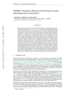 TEDDY: Trimming Edges with Degree-based Discrimination strategY