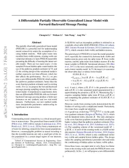 A Differentiable Partially Observable Generalized Linear Model with
  Forward-Backward Message Passing
