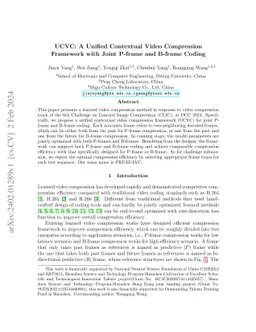 UCVC: A Unified Contextual Video Compression Framework with Joint
  P-frame and B-frame Coding