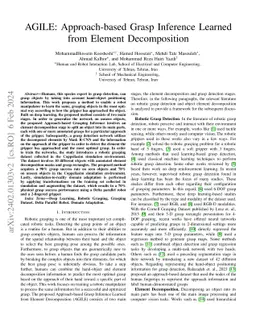 AGILE: Approach-based Grasp Inference Learned from Element Decomposition