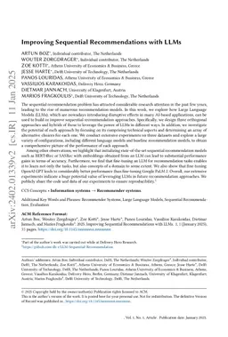 Improving Sequential Recommendations with LLMs