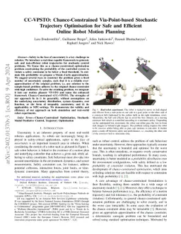 CC-VPSTO: Chance-Constrained Via-Point-Based Stochastic Trajectory Optimisation for Online Robot Motion Planning under Uncertainty