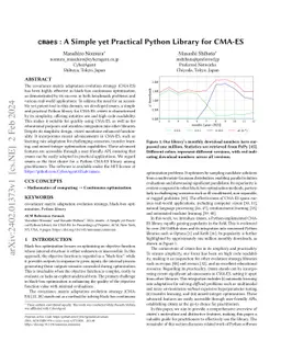cmaes : A Simple yet Practical Python Library for CMA-ES