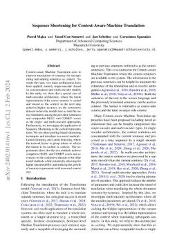 Sequence Shortening for Context-Aware Machine Translation