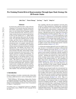 Pre-Training Protein Bi-level Representation Through Span Mask Strategy
  On 3D Protein Chains