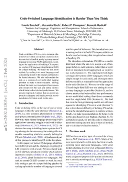 Code-Switched Language Identification is Harder Than You Think