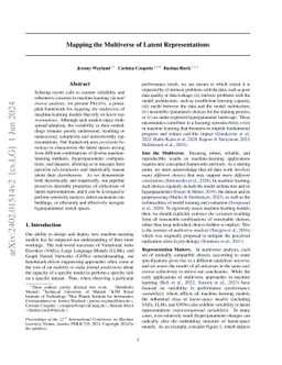 Mapping the Multiverse of Latent Representations