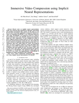 Immersive Video Compression using Implicit Neural Representations
