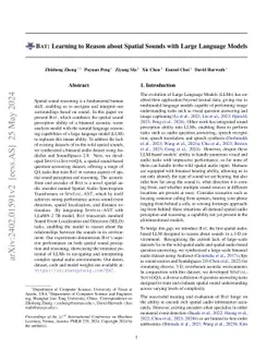 BAT: Learning to Reason about Spatial Sounds with Large Language Models