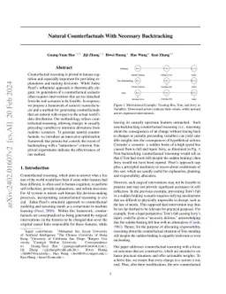 Natural Counterfactuals With Necessary Backtracking