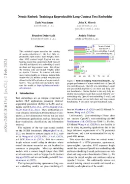 Nomic Embed: Training a Reproducible Long Context Text Embedder