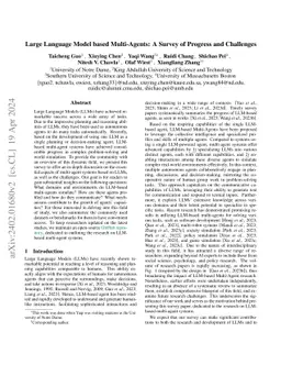 Large Language Model based Multi-Agents: A Survey of Progress and
  Challenges