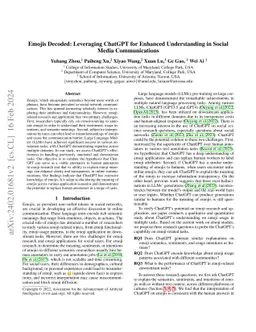 Emojis Decoded: Leveraging ChatGPT for Enhanced Understanding in Social Media Communications