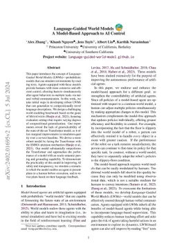 Language-Guided World Models: A Model-Based Approach to AI Control