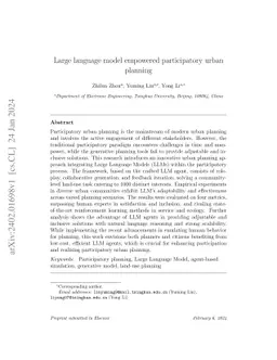 Large language model empowered participatory urban planning
