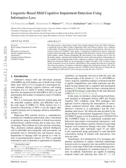 Linguistic-Based Mild Cognitive Impairment Detection Using Informative
  Loss
