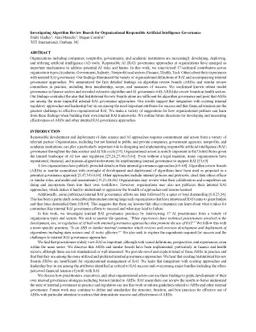 Investigating Algorithm Review Boards for Organizational Responsible
  Artificial Intelligence Governance