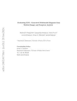 Evaluating LLM -- Generated Multimodal Diagnosis from Medical Images and
  Symptom Analysis