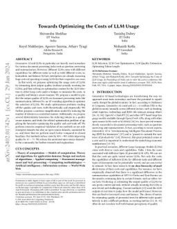 Towards Optimizing the Costs of LLM Usage