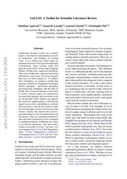 LitLLM: A Toolkit for Scientific Literature Review