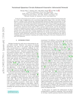 Variational Quantum Circuits Enhanced Generative Adversarial Network