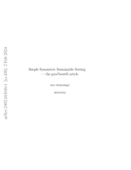 Simple Symmetric Sustainable Sorting -- the greeNsort article
